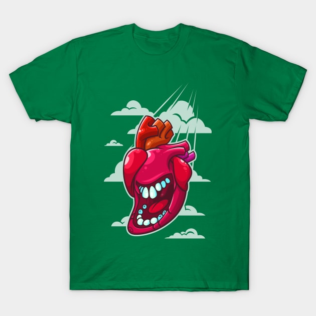 Falling Heart T-Shirt by ArtisticDyslexia